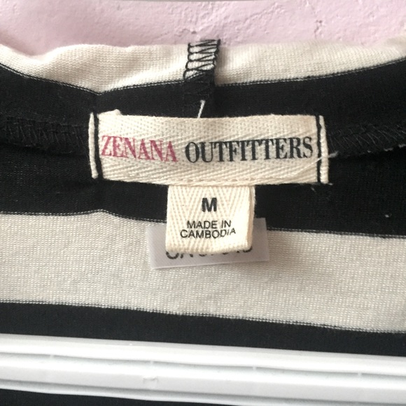 3/4 Sleeve Striped Lightweight Summer Tee Hoodie - Picture 4 of 5